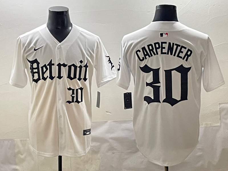 Men's Detroit Tigers Kerry Carpenter #30 White Jersey